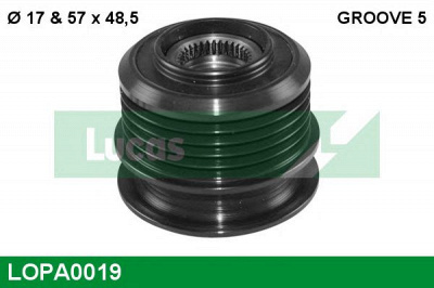 LUCAS ENGINE DRIVE lopa0019 -  Механизм свободного хода генератора